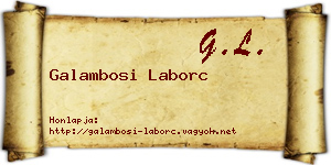 Galambosi Laborc névjegykártya